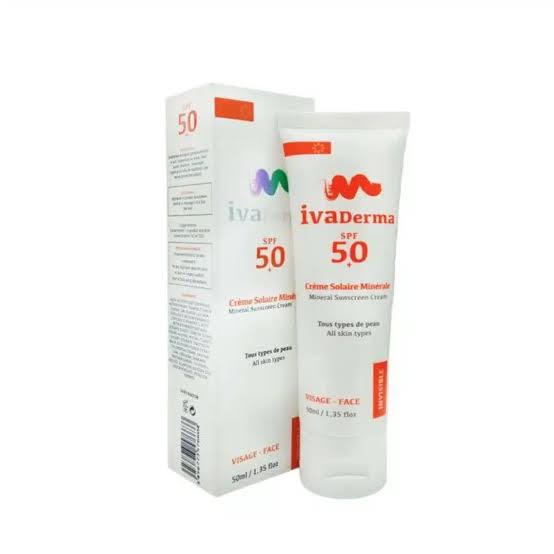 IVADERMA CREME SOLAIRE MINERAL 50SPF 50ML